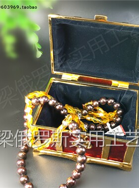 俄罗斯珠宝中号红色首饰盒