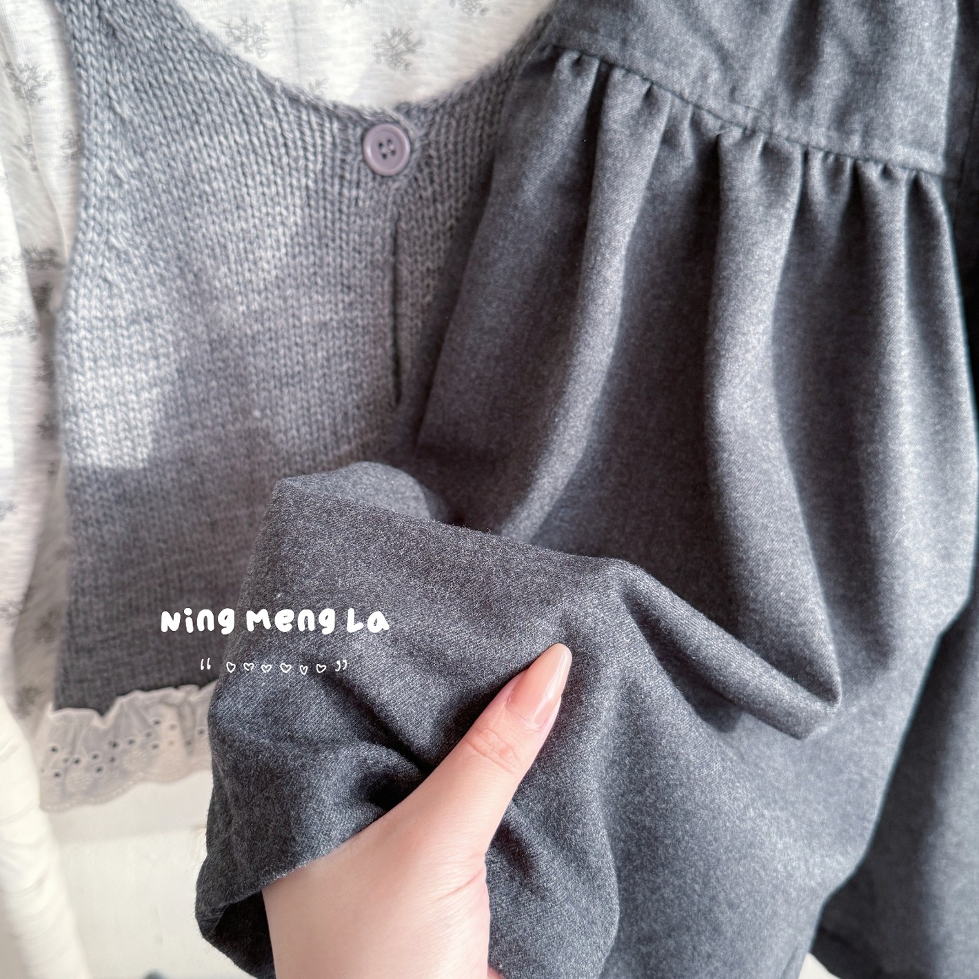 女童森系碎花套装2026春季新款儿童拼接针织马甲打底衫宝宝阔腿裤,淘宝优惠券,粉丝福利购,淘宝优惠卷