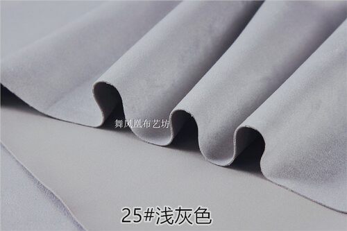 高端麂皮绒空气层面料－磨毛太空棉仿鹿皮绒布料 柔软光滑细腻 - 图2