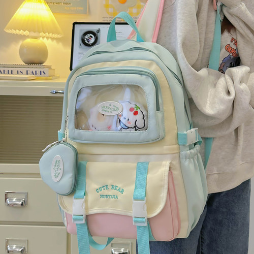 高颜值软妹初中生书包日系轻便可爱高中生双肩包女孩儿童女童背包 - 图2