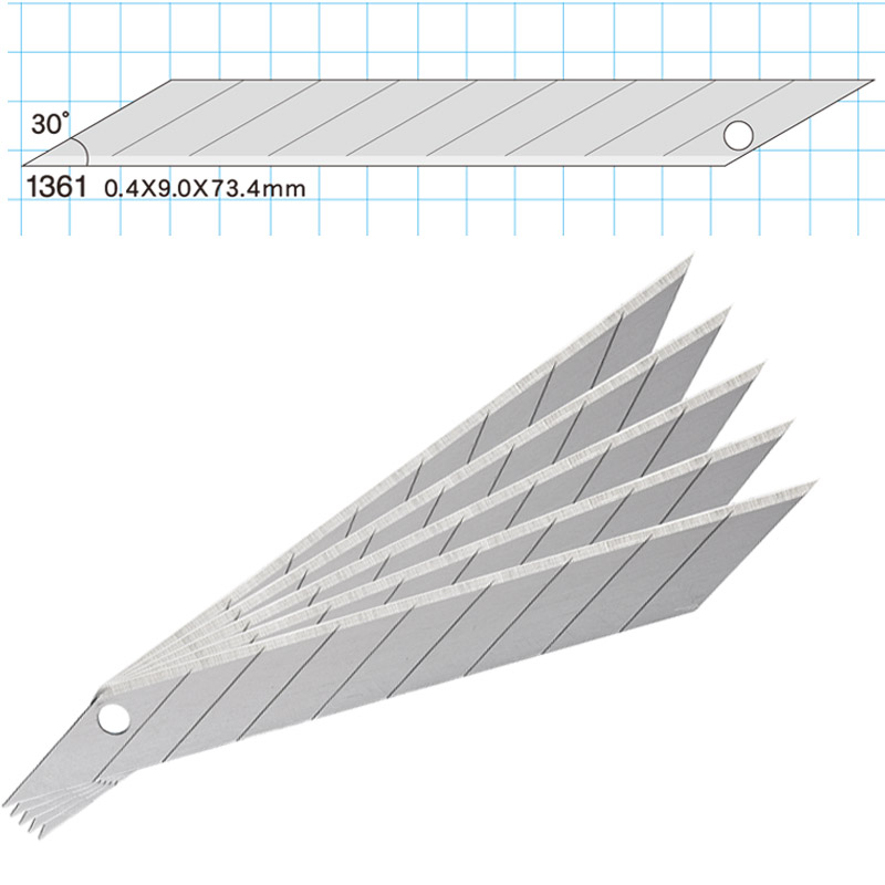 SDI手牌美工刀片1361双面刀片30度尖刀片锐角小号美工30度裁纸刀片雕刻刀片手机割贴膜小刀片小号壁纸刀刀片