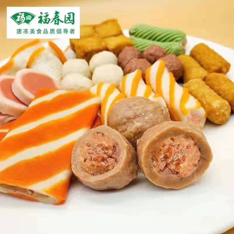 福春园火锅丸子8种口味3斤鱼豆腐甜不辣牛鱼丸麻辣烫关东煮食材 - 图2