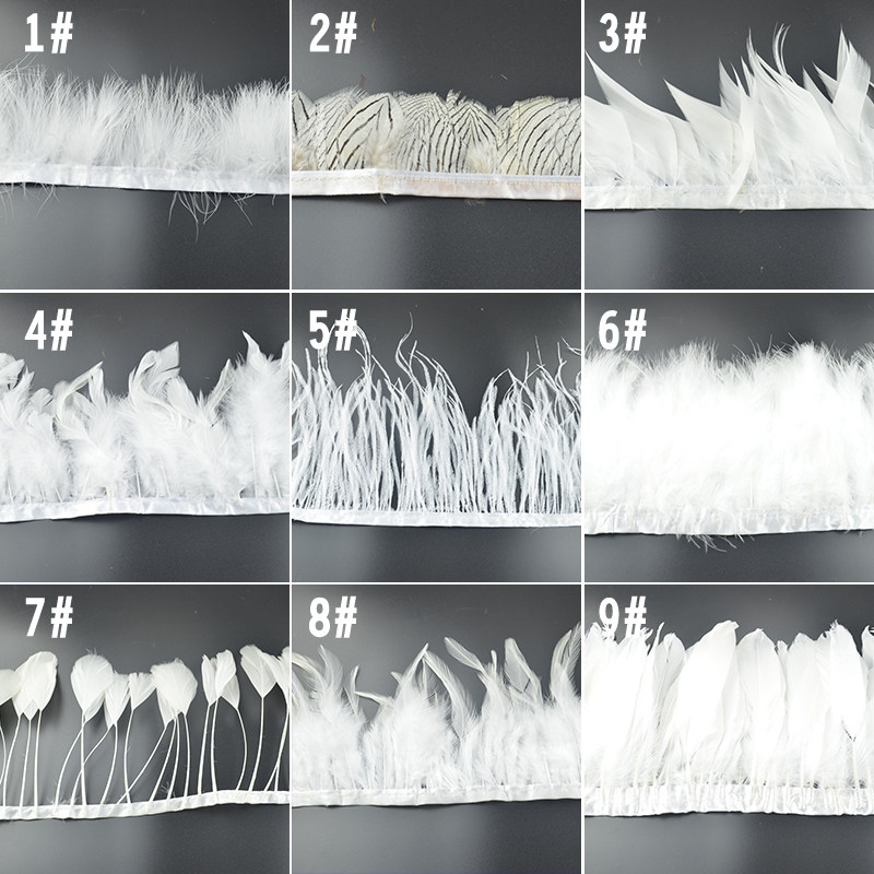 diy白色羽毛布条布边布带毛条 羽毛裙边 服装辅料 48-50cm1件,淘宝优惠券,粉丝福利购,淘宝优惠卷