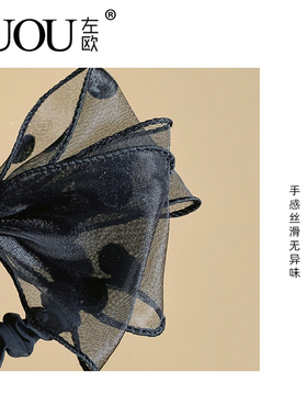 发圈日韩黑色蝴蝶结时尚优雅