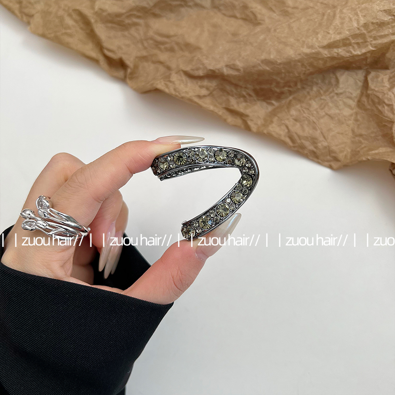 高马尾抓夹固定神器大号发量多金属发夹女后脑勺防塌夹子头饰发卡 - 图0