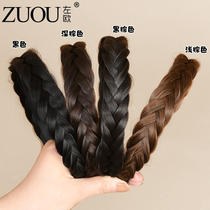 Hemp Flower Braid Wig Hair Stirrup Girl 2023 Netred New integrated knitted fish bone braid hairpin haircut hair with head hoop