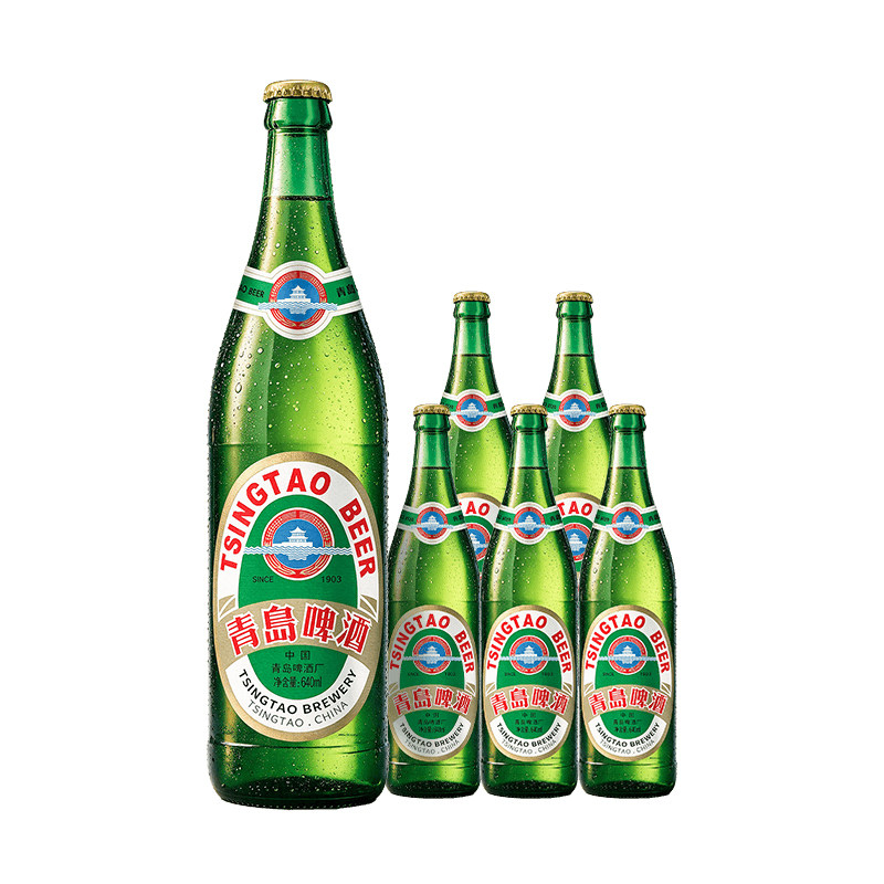 【54】老青岛啤酒12度640ml*6瓶