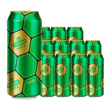 青岛啤酒球迷定制足球罐500ml*24听