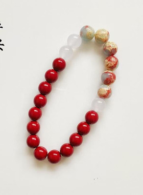 本命年天然朱砂手串新中式女搭配国风红色手串好运手链男女中国风