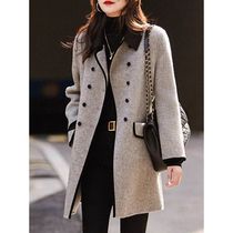 ZADY my warm and slow time advanced senses Mao jacket female autumn winter thickened with long looser and thin