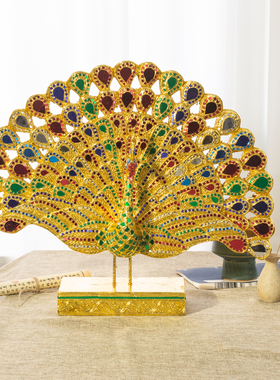 泰国孔雀摆件装饰寓意好