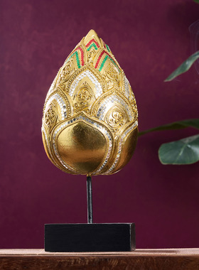 会所酒店入户玄关莲荷花苞摆件