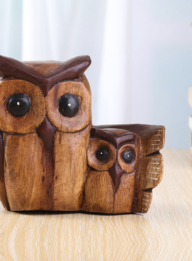 工艺品书柜可爱风动物泰国木雕