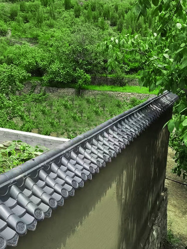 梦古37墙中号双面瓦树脂一体中式墙头塑料压顶装饰院墙仿古围墙瓦 - 图0