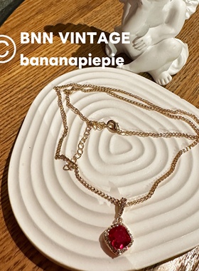 千金名媛轻奢Vintage复古中古宝石简约时尚明星百搭高圆圆女 项链
