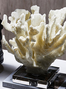 轻奢现代白色珊瑚摆件酒店民宿家