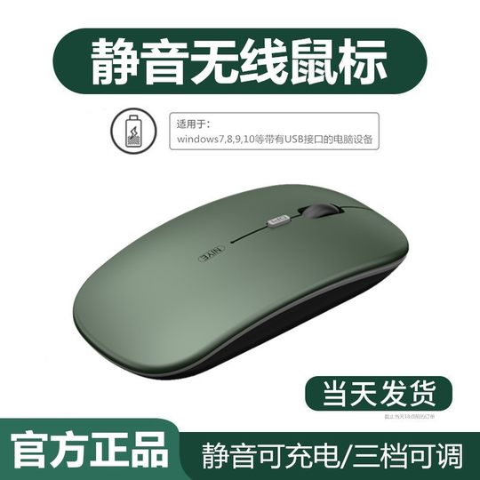 Silent and rechargeable wireless mouse