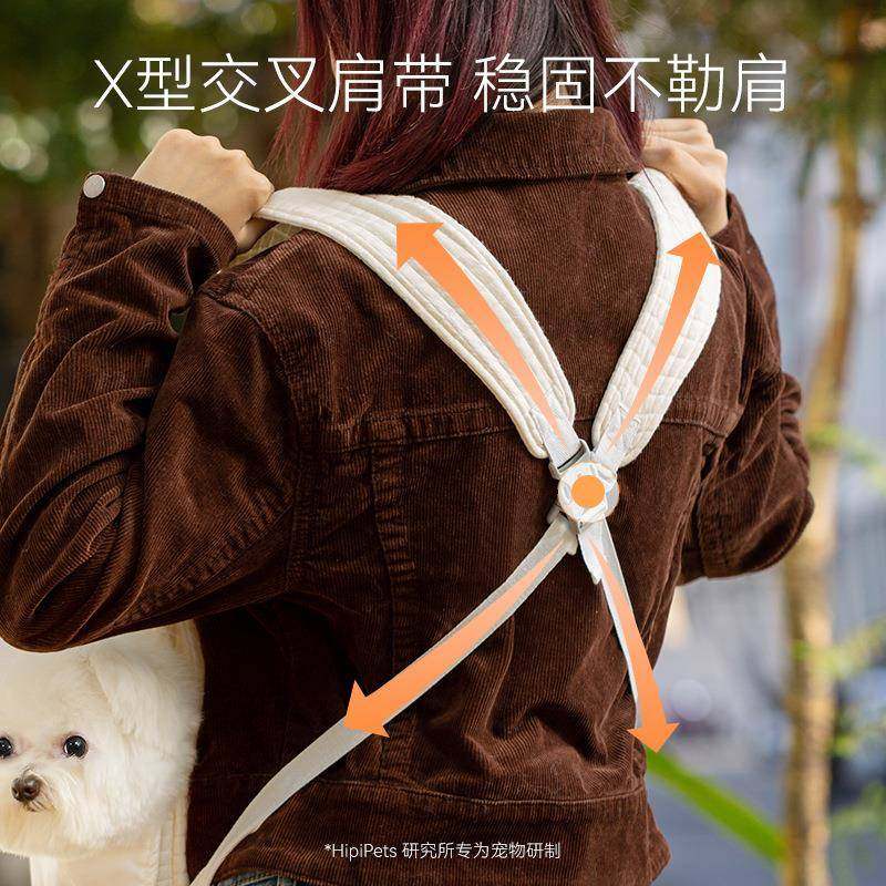 宠物外出包简约交叉式胸前双肩包便携猫包大容量可调节小狗狗背包,淘宝优惠券,粉丝福利购,淘宝优惠卷