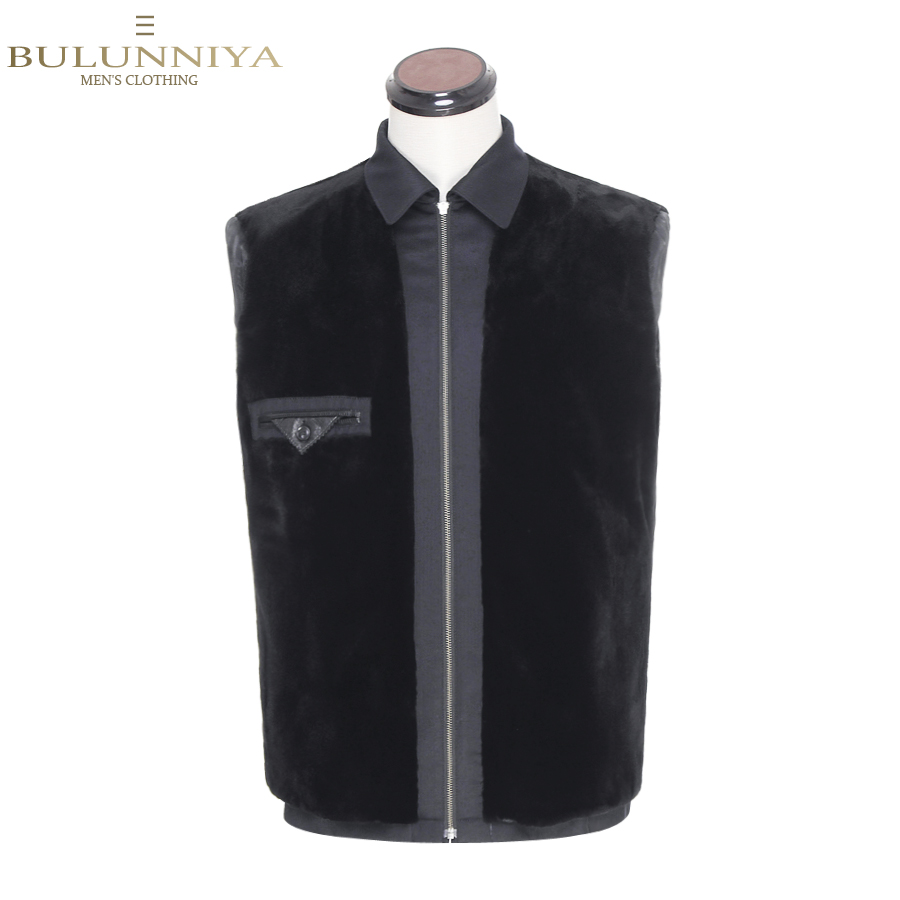 商政男装进口貂绒内胆加厚精纺夹克 布伦尼亚夹克