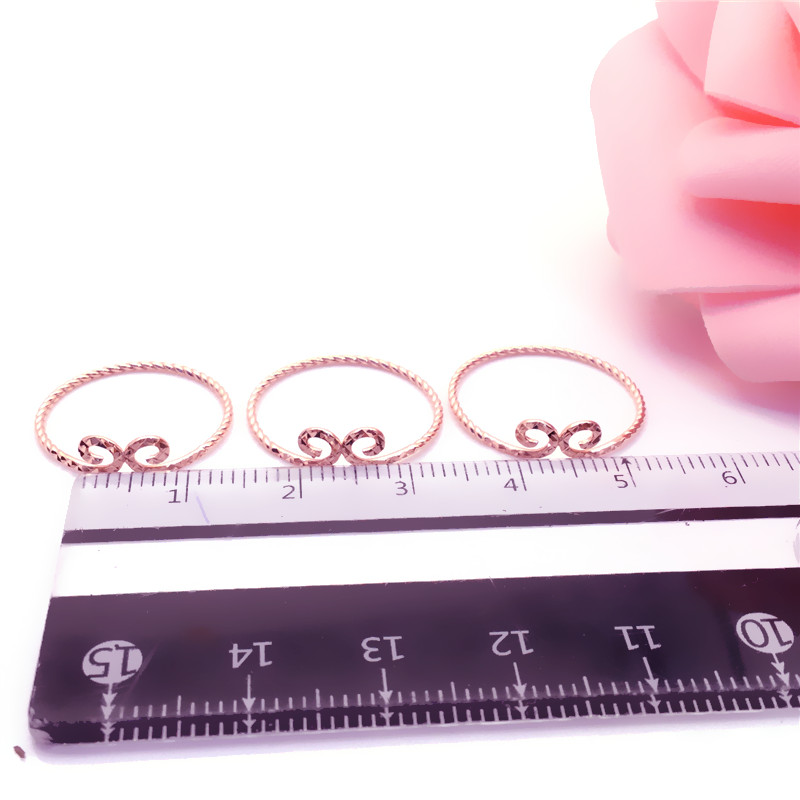 纯 紫金585紫金 14K玫瑰金彩金女紧箍咒戒指个性送礼精选款正品 - 图1