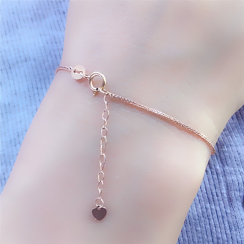 翁氏珠宝 紫金585紫金手链14K玫瑰金首饰正品14K彩金不褪色保证 - 图2