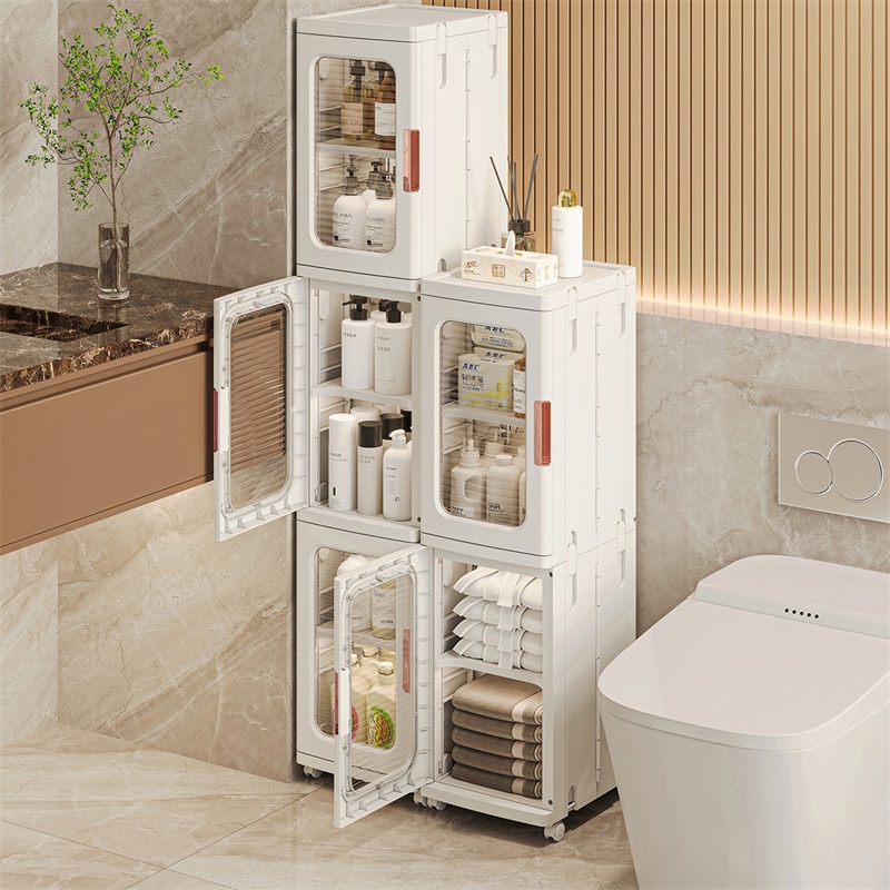 卫生间置物架浴室夹缝柜洗手间收纳柜厕所储物柜马桶侧边柜窄落地 - 图1