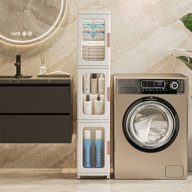 卫生间置物架浴室夹缝柜洗手间收纳柜厕所储物柜马桶侧边柜窄落地 - 图3