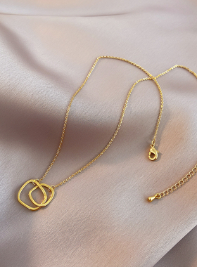 轻奢合金十字链女冷淡风环相