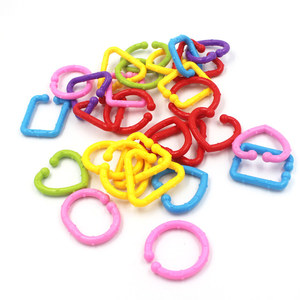 晨风儿童几何扣环积木塑料环扣链条组装宝宝益智早教启蒙智力玩具