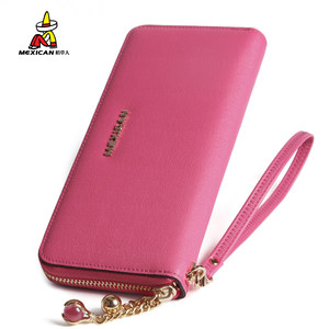 稻草人钱包女长款女包手拿包韩版女式钱夹拉链牛皮手包潮