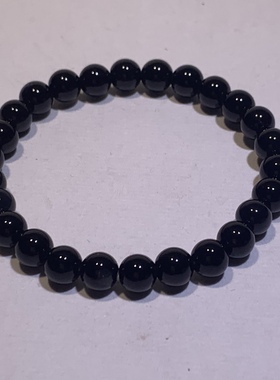 南红玛瑙黑色送礼物单圈原矿佛珠