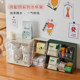 Multifunctional desktop storage box Multi-layer dustproof cosmetic storage cabinet Tea cup holder Figure debris transparent storage box