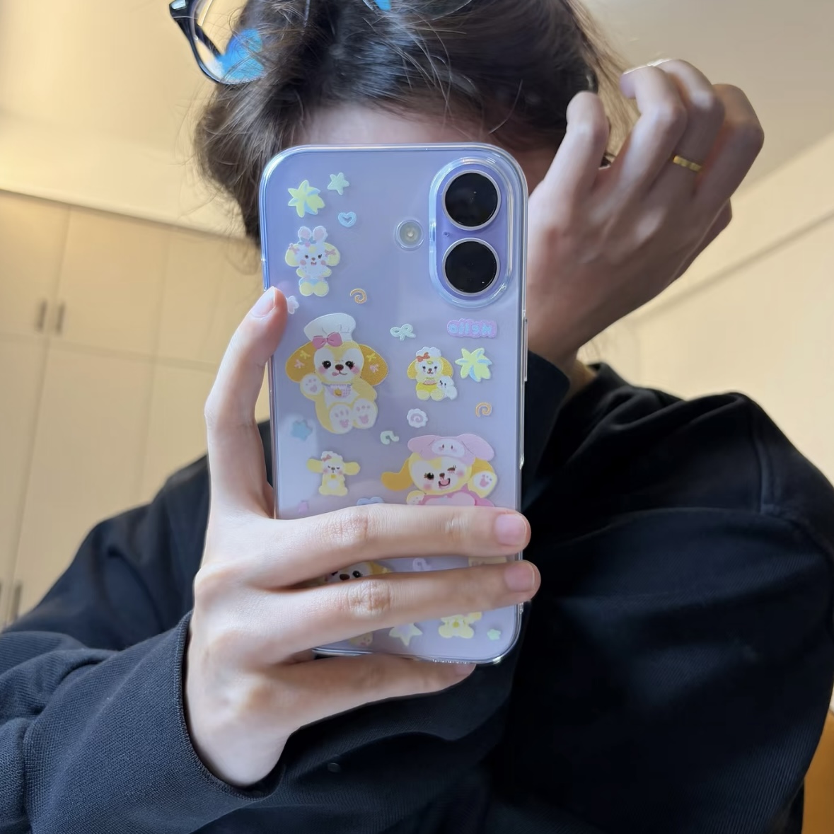 适用iphone17手机壳新款卡通苹果17pro高级感软壳ip17保护套16pro个性15/14防摔17pormax趣味可爱小熊插画 - 图0