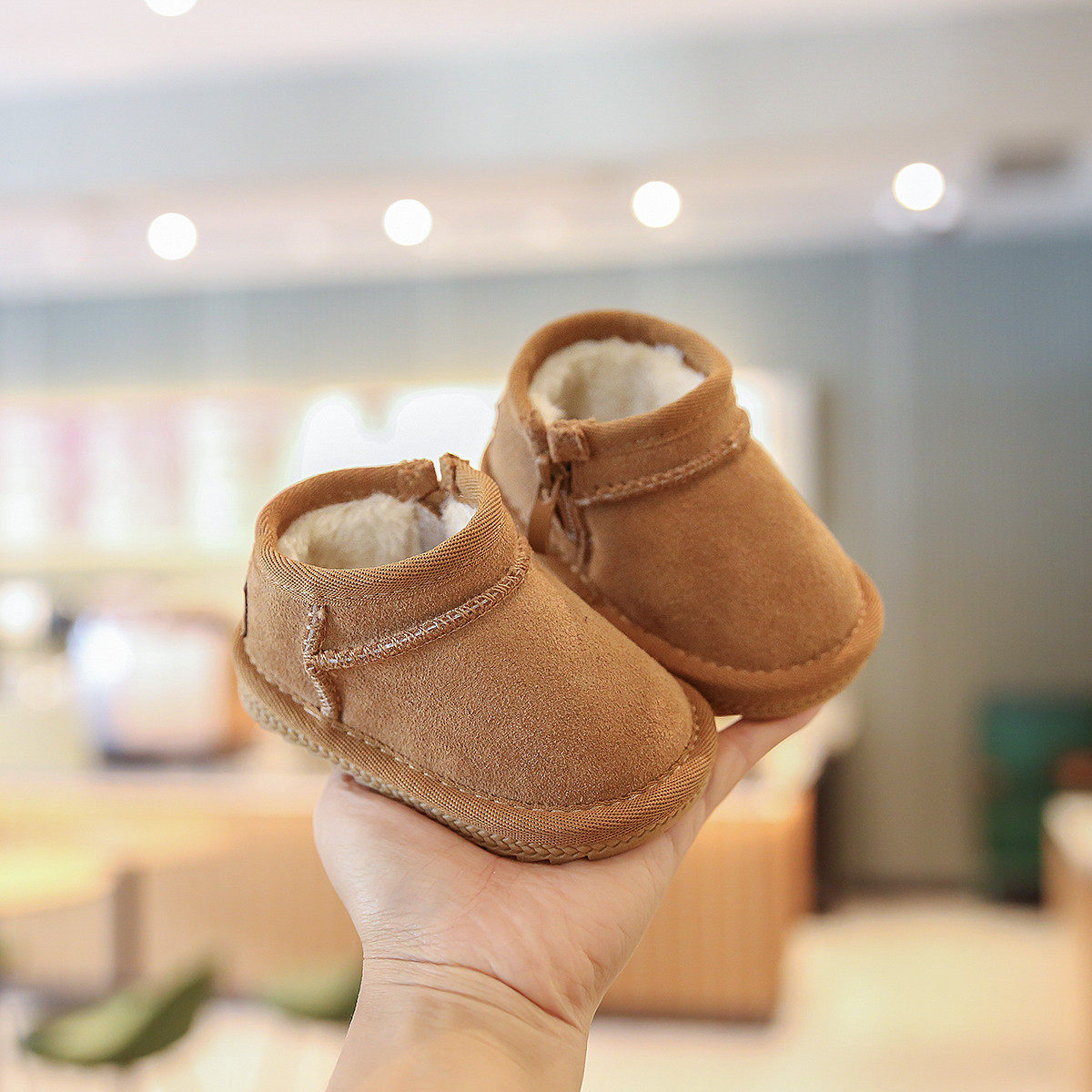 小步点婴儿雪地靴冬季保暖软底女宝宝学步鞋儿童棉鞋防滑男宝鞋子,淘宝优惠券,粉丝福利购,淘宝优惠卷