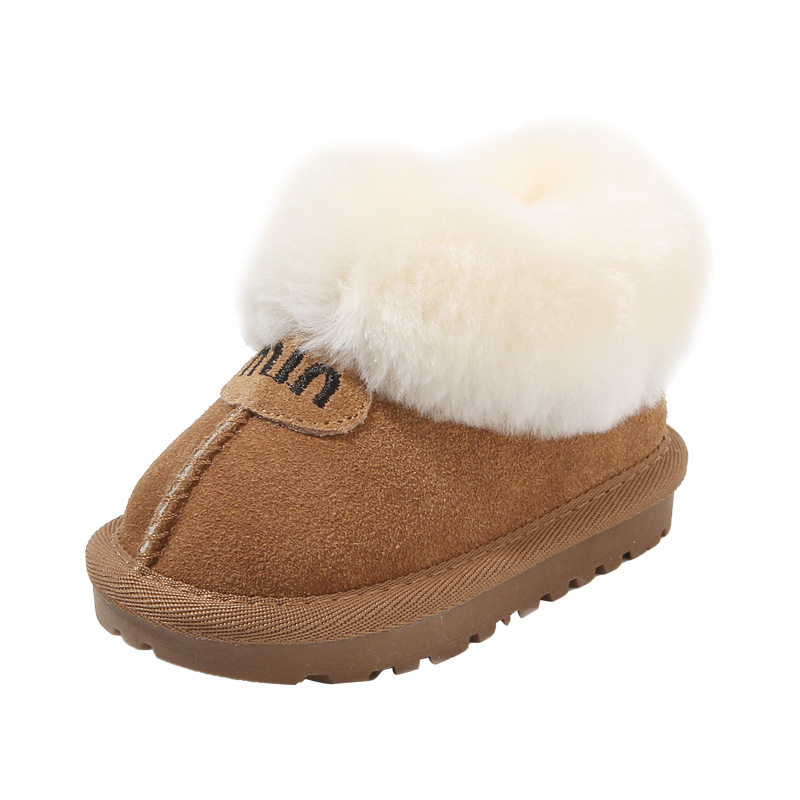 小童真皮加绒棉鞋男女童防滑软底儿童冬季棉靴宝宝加厚玩雪雪地靴,淘宝优惠券,粉丝福利购,淘宝优惠卷