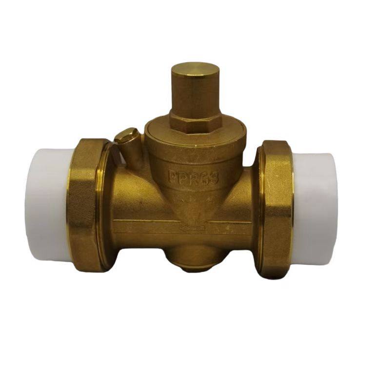 PPR减压阀PE减压阀63 75 90 110 4寸双热熔黄铜减压阀  自来水 - 图1