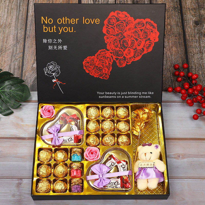 德芙巧克力礼盒装520情人节礼物送女友老婆儿童生日礼品爱心糖果