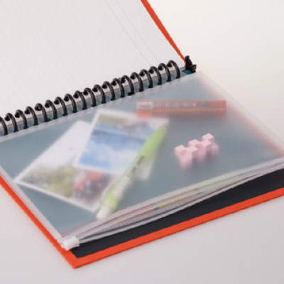 日本国誉活页本配件 活页夹文件夹插页袋资料册袋 拉边袋透明 分类索引页分隔页 便签便利贴可拆卸 A4/A5/B5 - 图1