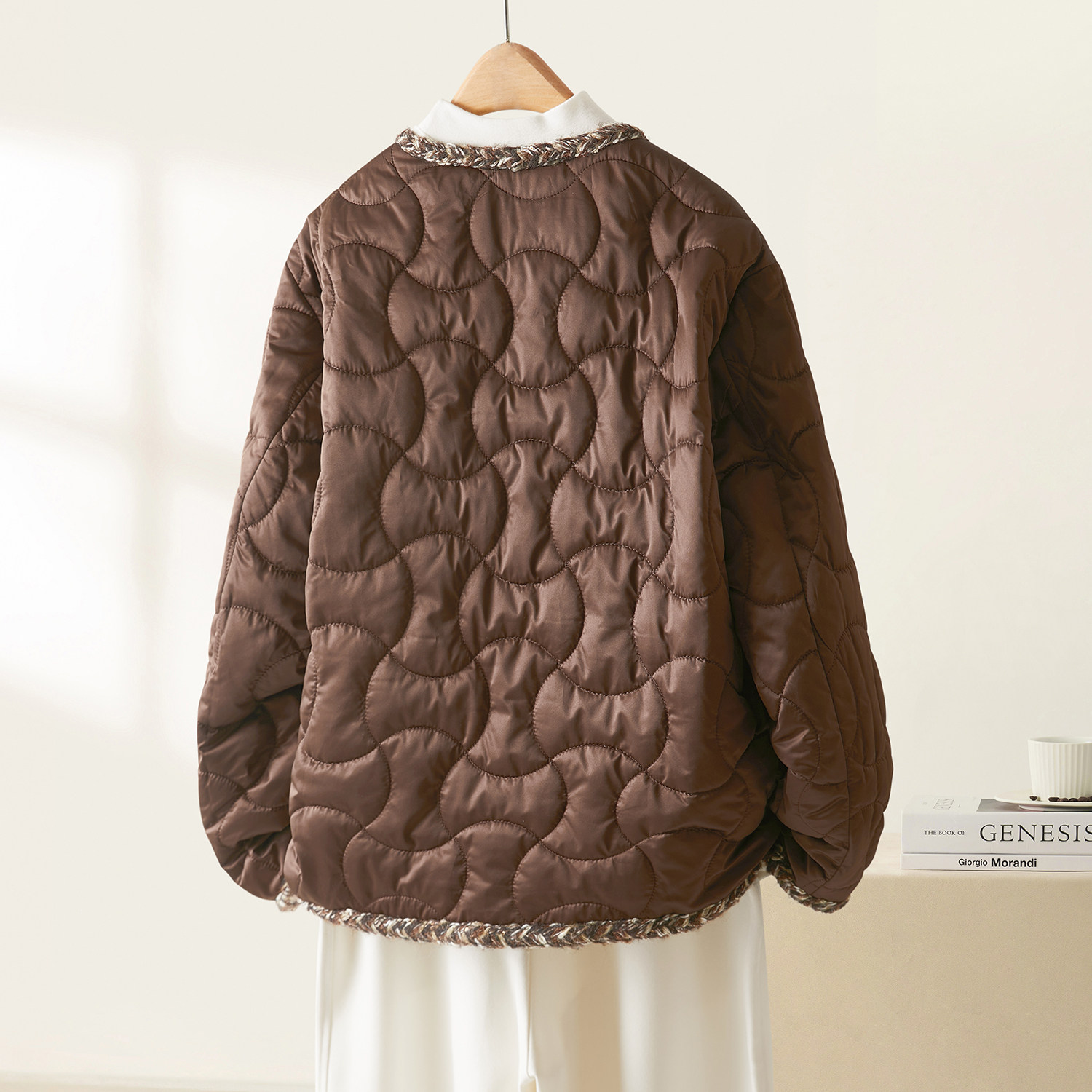 IHIMI海谧秋冬王炸小香风绗棉棉服女冬季鎏光夹花珠片棉衣短外套,淘宝优惠券,粉丝福利购,淘宝优惠卷