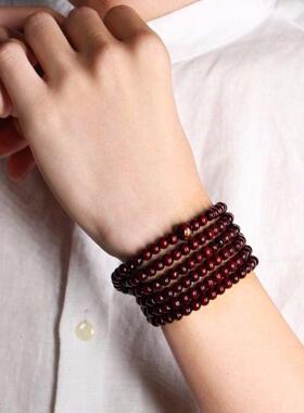 小叶紫檀沉香花梨木手串108颗佛珠手链念珠木质男女饰品216颗佛珠