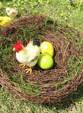 仿真鸡模型毛绒玩具家禽可爱小鸡