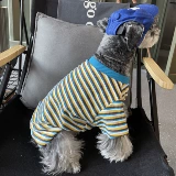 Летняя тонкая одежда для собак dou xuenari barline teddy shiba inu cat tide net net red pet одежда