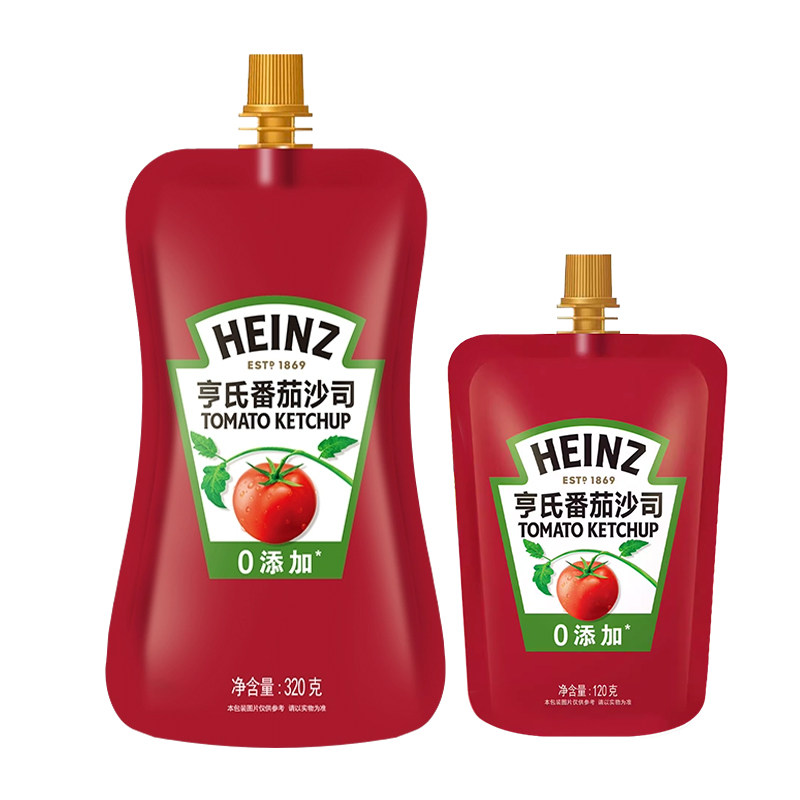 亨氏0脂肪番茄酱番茄沙司320g家用挤压袋小包装薯条披萨手抓饼酱,淘宝优惠券,粉丝福利购,淘宝优惠卷