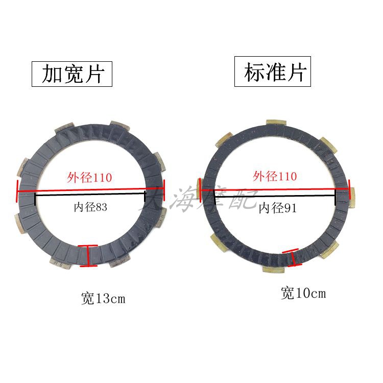 摩托车CG125/CG150/CG200/CG300摩托车离合器片 纸基片 摩擦片 - 图2