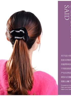 简约复古法式头绳扎马尾发绳
