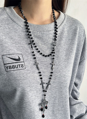 【哥特辣妹风】十字架串珠项链