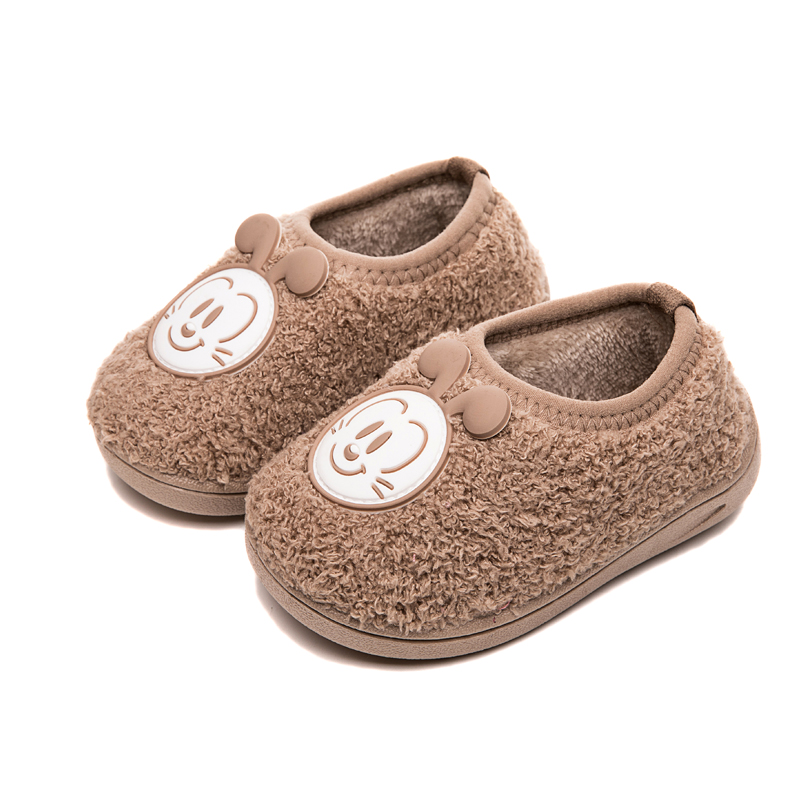 儿童棉拖鞋包跟1一岁半2秋冬季女童室内防滑居家宝宝婴儿幼儿男宝-图0