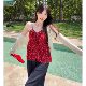 Xiaojijia plus size women's gentle style floral camisole thin sun protection cardigan women's flesh-covering chiffon shirt shirt suit
