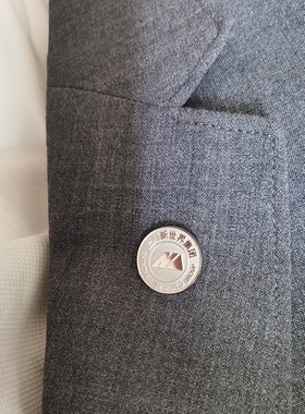 925纯银企业LOGO徽章胸针定制