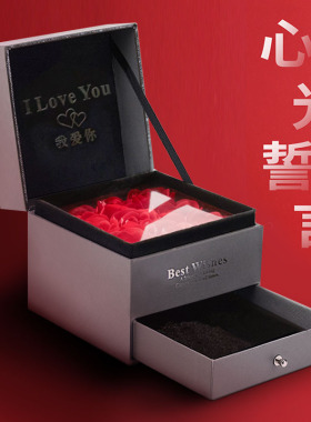 纯银DIY刻字情侣手镯表白神器